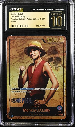 One Piece TCG: Monkey D. Luffy Premium Coll. Live Action Edition P-047 CGC Pristine 10