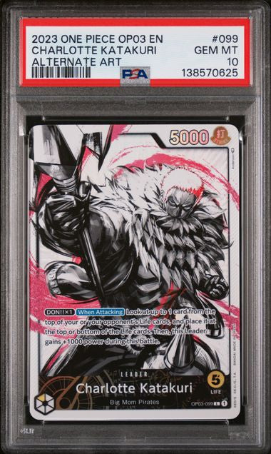 One Piece TCG: OP03-PILLARS OF STRENGTH CHARLOTTE KATAKURI ALTERNATE ART PSA 10